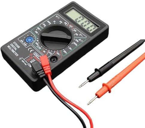 Multimetro digitale - Mini Tester a basso costo DT830B con LCD, protezione da sovraccarico, diodo e controllo del triode | Multitester digitale portatile per scuole, case | Conteggi tester di