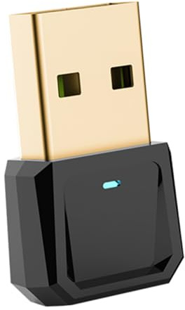 Kabelloser Adapter 5.0 für PC und Laptop, Audioempfänger | ABS Gehäuse in Schwarz, LED Betriebsanzeige mit Metallanschluss, für Büro und Homeoffice, Spart Energie