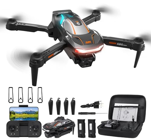 Diealles Shine Drohne mit Kamera 1080P HD für Kinder, RC Drone Quadcopter mit 3D Flip, Höhenhaltung, FPV WiFi Übertragung Schwerkraft Sensor, Ein-Tasten-Start/Landung, Lange Flugzeit Drone