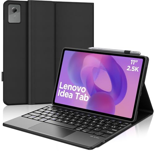 JADEMALL Clavier avec Touchpad pour Lenovo Idea Tab 11 2025 | AZERTY Français Clavier Bluetooth sans Fil Détachable avec Pavé Tactile pour Tablette Lenovo Idea Tab 11 Pouces 2025, Noir