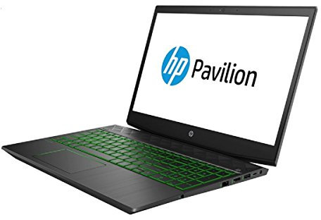 HP Pavilion Gaming 15-cx0002ng (15,6 Zoll/ Full HD IPS) Gaming Laptop (Intel Core i5-8300H, 128 GB SSD + 1 TB HDD, 8 GB RAM, Nvidia GeForce GTX 1050Ti 4GB, Windows 10 Home 64) schwarz / grün