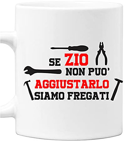 bubbleshirt Tazza Mug in ceramica Compleanno - se zio non può aggiustarlo siamo fregati - zio - idea regalo