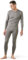 LAPASA Herren Innenfleece Thermounterwäsche Set, Thermounterhemd & Thermohosen Funktionsunterwäsche M57, Hellgrau (Wärmer), L