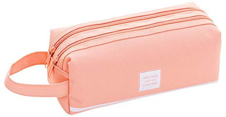 iSuperb Trousses Scolaire Grande Capacité Crayons Trousse Petite Trousse Scolaire Pencil Case pour Femme et Fille (Rose)
