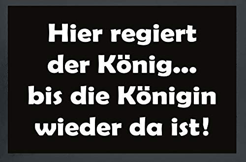 empireposter Fußmatte - Türmatten - Hier regiert der König