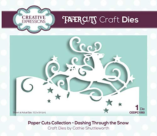 Paper Cuts Collection-Dashing Through The Snow Edger Die, Metal, 15.3 x 9.4 cm, CEDPC1093