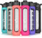 Be-Active Glass Water Bottle 700ml Flip Top with Times to Drink | Borosilicate Glass | Motivational bottles | BPA Free | Eco Friendly (Electric Purple)