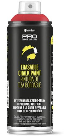 MONTANA Colors MTN PRO Chalk (Pintura Borrable Base Agua) Rojo Claro - Spray 400 ml