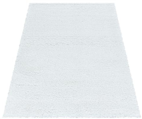 Ayyildiz Wunderschöne Hochflor Teppich: Weich, Flauschig & Leicht zu Pflegen - Idealer Komfort für Wohnzimmer oder Schlafzimmer, Größe:120 x 170 cm, Farbe:Weiß