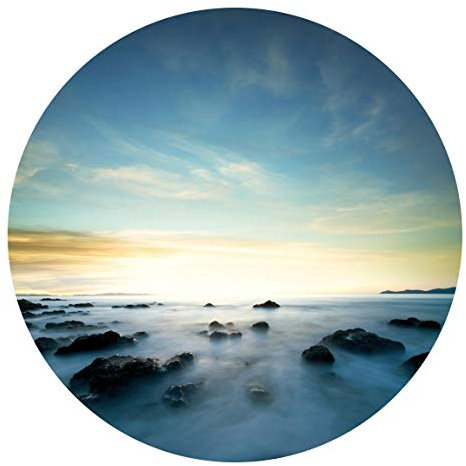 Runde Tapete selbstklebend Sonnenuntergang über dem Ozean 50x50cm