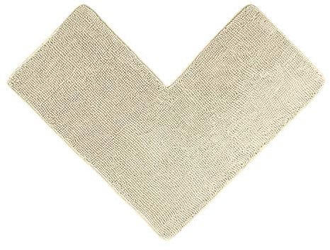 WohnDirect Tappetino da Doccia angolare Crema - Ideale per cabine Doccia quadrate, può Essere Combinato in Un Set, Antiscivolo e Lavabile - Tappeti da Bagno & tappeti - 50 x 100 x 100 cm