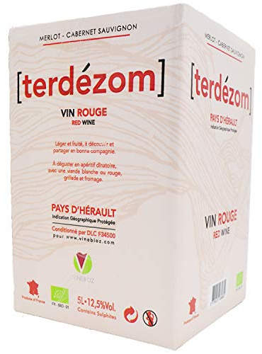 Terdézom Vin rouge bio du Pays de l'Hérault 2019 - BiB 5L
