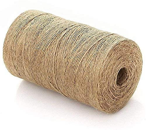 WWQQ 100m/50m Juteseil Dicker Gartenschnur 10 mm Sisalseil, Hanfseil Dicker Jute-Seil zum Verpacken, Heimdekoration, Gartenbündeln (Color : 1mm-200m)