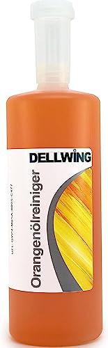 DELLWING Orangenölreiniger Konzentrat 1L mit Dosierhilfe – Premium Orangenreiniger Konzentrat/Universalreiniger mit Zitrusduft gegen Flecken, Fette, Öle, Klebereste und Harze