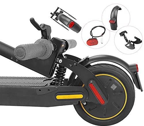 TMOM Schutzblech mit Stoßdämpfer hinten für Segway Ninebot Max G30 Elektroroller Stoßdämpfung + Kotflügel + großes Rücklicht