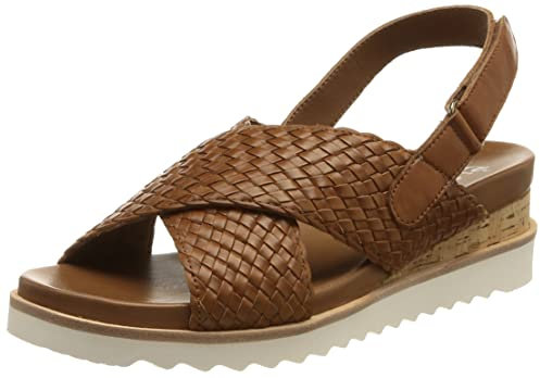 ARA Valencia, Sandali con Zeppa Donna, Cognac, 42 EU