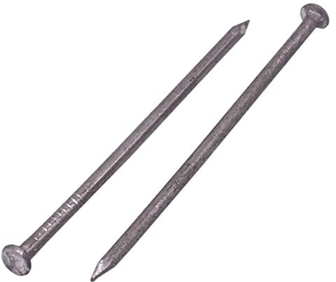 (Pack of 400 pcs) Steel 1.6 x 45 mm Construction Nails, Flat Round Head, Multi-Purpose Common Bright Wire Nails, Woodwork (400, 1.6 x 45 mm)