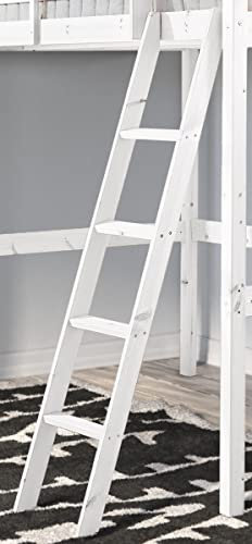 Strictly Beds and Bunks - Escalera de litera de pino macizo, color natural, blanco, negro o gris (blanco)