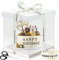 LBING Transparente Tortenschachtel Tortenbox 30 * 30 * 25cm Doppelschicht Cupcakes Muffin mit Deckel Geschenkbox Gebäck Box Backwaren-Verpackung für Geschenk Party Valentinstag(10Inch)