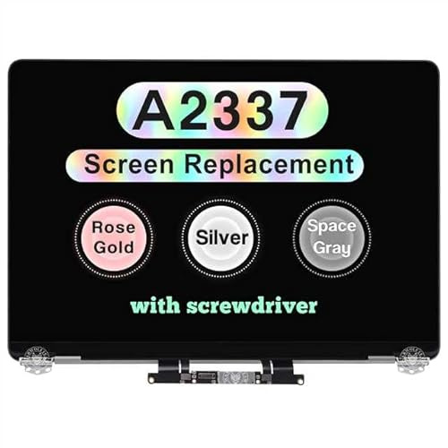 Pantalla de Repuesto para MacBook Air M1 2020 A2337 EMC 3598 LCD Display Retina Full Assembly 33.8 cm 2560x1600 (Plata)