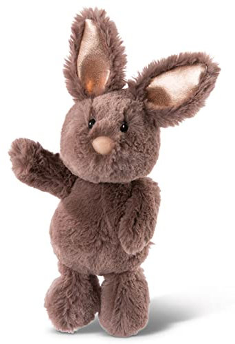 NICI Kuscheltierhase Dunkelbraun mit Glitzerohren 20cm