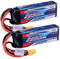 SIGP Lot De 2 Batteries Lipo 11,1V 3S 2250mAh 40C Soft Pack avec Fiche XT60 pour Avion RC Quadcopter Hélicoptère Drone FPV Racing Hobby