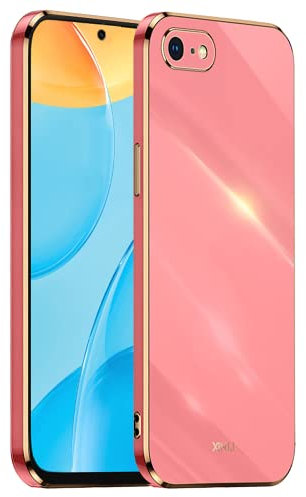 EASSGU [Electroplated frame Phone Case for iPhone 6 Plus/iPhone 6s Plus (5.5 Inches), Soft TPU Silicone Color Protective Cover - Red