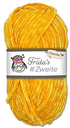 Frida's #Zweite Wolle 100g Chenille Wolle Amigurumi Stricken & Häkeln weich (30 - Senf)
