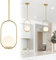Mid Century Modern Globe Pendant Light Gold Pendant Lighting Fixture Glass Pendant Light for Kitchen Island Required 1*E14 Bulb