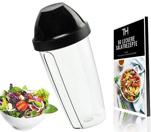 Thiru Shaker à Vinaigrette 400 ML – pour Une Vinaigrette Parfaite – Anti-Fuite & Passe au Lave-Vaisselle
