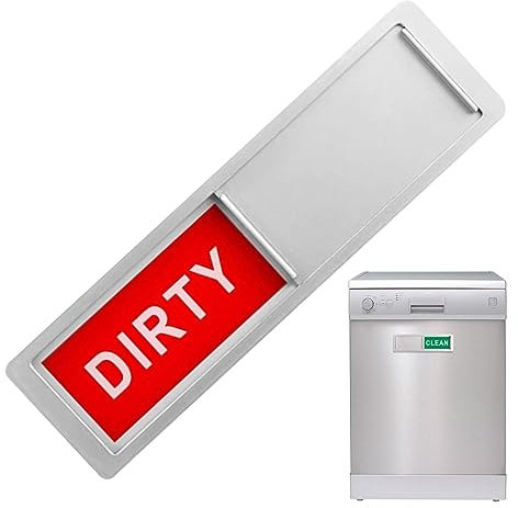 fanelod Dishwasher Clean Dirty Sign | Magnetic Clean Dirty Indicator For Dishwasher | Non-Scratch Laundry And Kitchen Dirty Sign Easy To Use, And Stylish