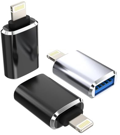 Cavo adattatore da Lightning a USB (3Pack) per Apple 14 13 12 11 Pro Max Mini 8 7 Plus X Xs Xr Se Ipad iPhone OTG tastiere USB Stick Jack Lettore di schede fotocamera Lettore di schede Mouse Flash