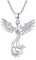XIXLES Phönix-Halskette 925 Sterlingsilber Phönix-Anhänger Halsketten aus Weißgold Hypoallergen Tier-Phönix-Schmuck Geschenk für Frauen