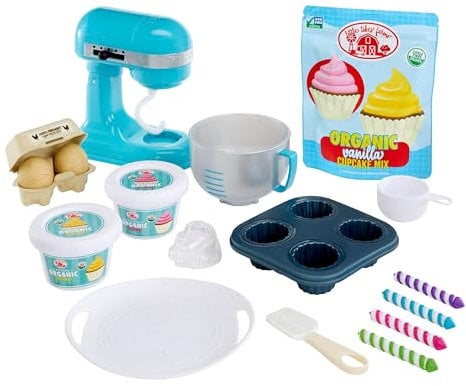 Little Tikes Creative Chefs Baker's Kit - Avec Sable Spécial Make-It ! Mix, 18 Accessoires, Jeu de Boulangerie Réaliste, Pour Garçons et Filles de 3 Ans et Plus, NON COMESTIBLE