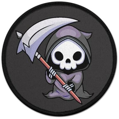 Patch Grim Reaper Comic Army Sensenmann Gevatter Tod Aufnäher #44130