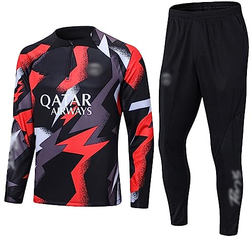 Mageling PSG Kids and Men Long Sleeve Shirt and Pant Football Kits for Boys Sport Football Training Equipment (20,15Q15)