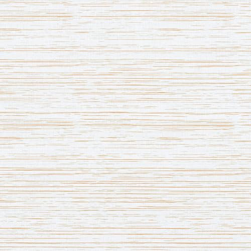 VEELIKE White Gold Wallpaper Textured Grasscloth Faux Grass Cloth Wallpaper for Living Room 40cm×300cm Beige Linen Wall Paper Bedroom Vinyl Wrap for Kitchen Cupboards Lining Paper for Walls Removable