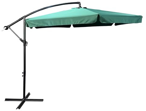 BDW - CYNIA Sonnenschirm 300 x 300 cm - für Garten, Balkon, Terrasse - Sonnenschirm mit Volant - Winkelverstellbar - Sonnenschutz, Outdoor Sonnenschirm Groß