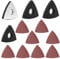 4 Pcs Multitool Schleifplatte 80mm, Dreieck Schleifteller, Feinschleifer Aufsätze mit 8 Schleifpapier für Holz, Metall, Hartplastik, Putz, Schleifen, Entrosten