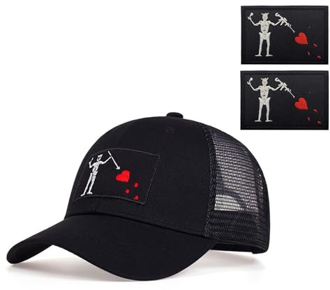 YUSENGMOO Blackbeard Embroidered Patch,Seals Team Tactical Baseball Cap,Atmungsaktive Mesh Baseball Cap+Patch (5,L)