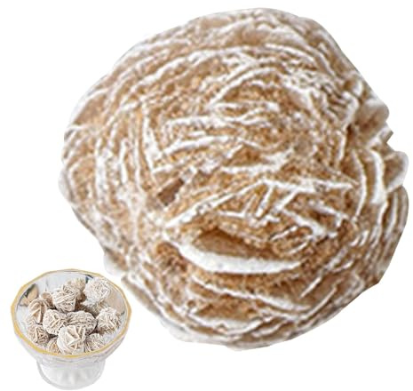 Buerfu Pietra di di rosa del deserto, pietra grezza grezza di selenite | unica rosa del deserto, esemplare minerale da collezione, decorazione per la casa per mensola della scrivania