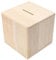 LAMEK Spardose Kinder Holz Holzspardose zum Basteln und Bemalen Sparbox mit Schloss 10x10x10cm Sparbüchse zum Sparen Jungen Mädchen Geburtstag Weihnachten