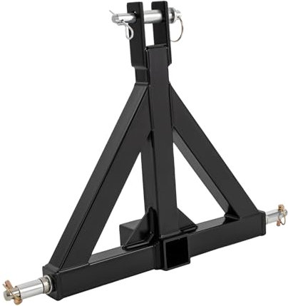 jiumxliu Barre d'attelage de remorque à 3 points - Tracteur 2 - Noir - Fer - Durable - Industriel