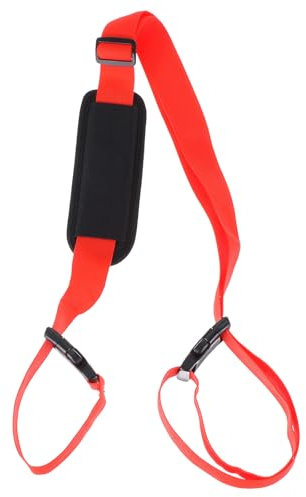 PATIKIL Correas de transporte para silla de playa, correas de tela ajustables para silla plegable, color rojo