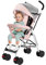 Tricycle Enfant Évolutif,Poussette, Landau à 4 Roues, Poussette Assise, Poussette Sportive, ombrelle en 3 Parties, avec Tapis en Coton + moustiquaire(d,Rose)