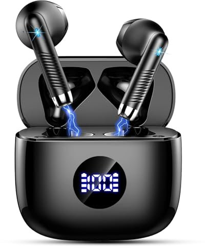 Cuffie Bluetooth Auricolari Bluetooth 5.4, Cuffie Wireless con 4 ENC Cancellazione Rumore Mic, Cuffie in Ear 40 Ore di Riproduzione, Cuffie Senza Filo HiFi Stereo IP7 Impermeabili per iOS & Android