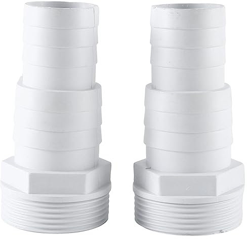 Pavewood 2 conectores de manguera de piscina de 1-1/2 pulgadas y 1-1/4 pulgadas macho de 3 vías para bañeras de hidromasaje, conector de manguera de piscina