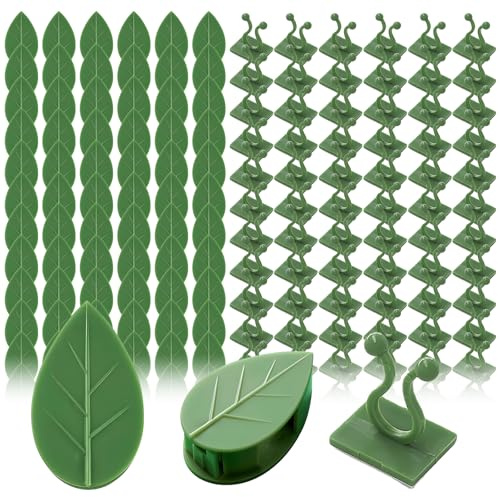 200 Stück Pflanzen-Kletterwand-Befestigungsklammern,Starke selbstklebende Pflanzen-Kletterwand-Befestigungsklammern Unsichtbare Pflanzenranken-Wandklammern für den Innen- und Außenbereich, Garten