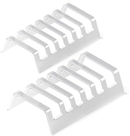 SINNNBLE Supporto per pennelli da trucco in acrilico, mantiene i pennelli organizzati e asciugati, per uso in studio o per artisti (confezione da 2)