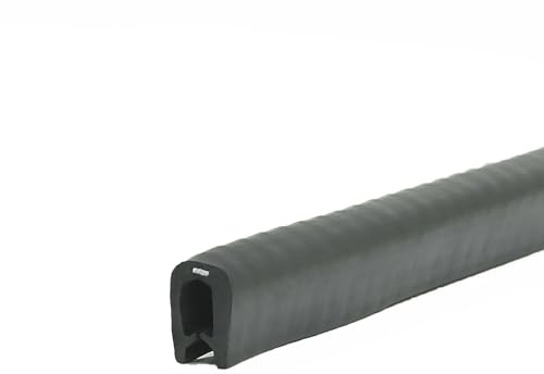 Seiletech.de Türdichtung 5m – universalle Kantenschutzprofil T 4 – Kantenstärken von 2 bis 4mm – Gummi U-Profil mit Stahleinlage – für Autos – Boote – Wohnmobile – LKWs und Heimanwendungen